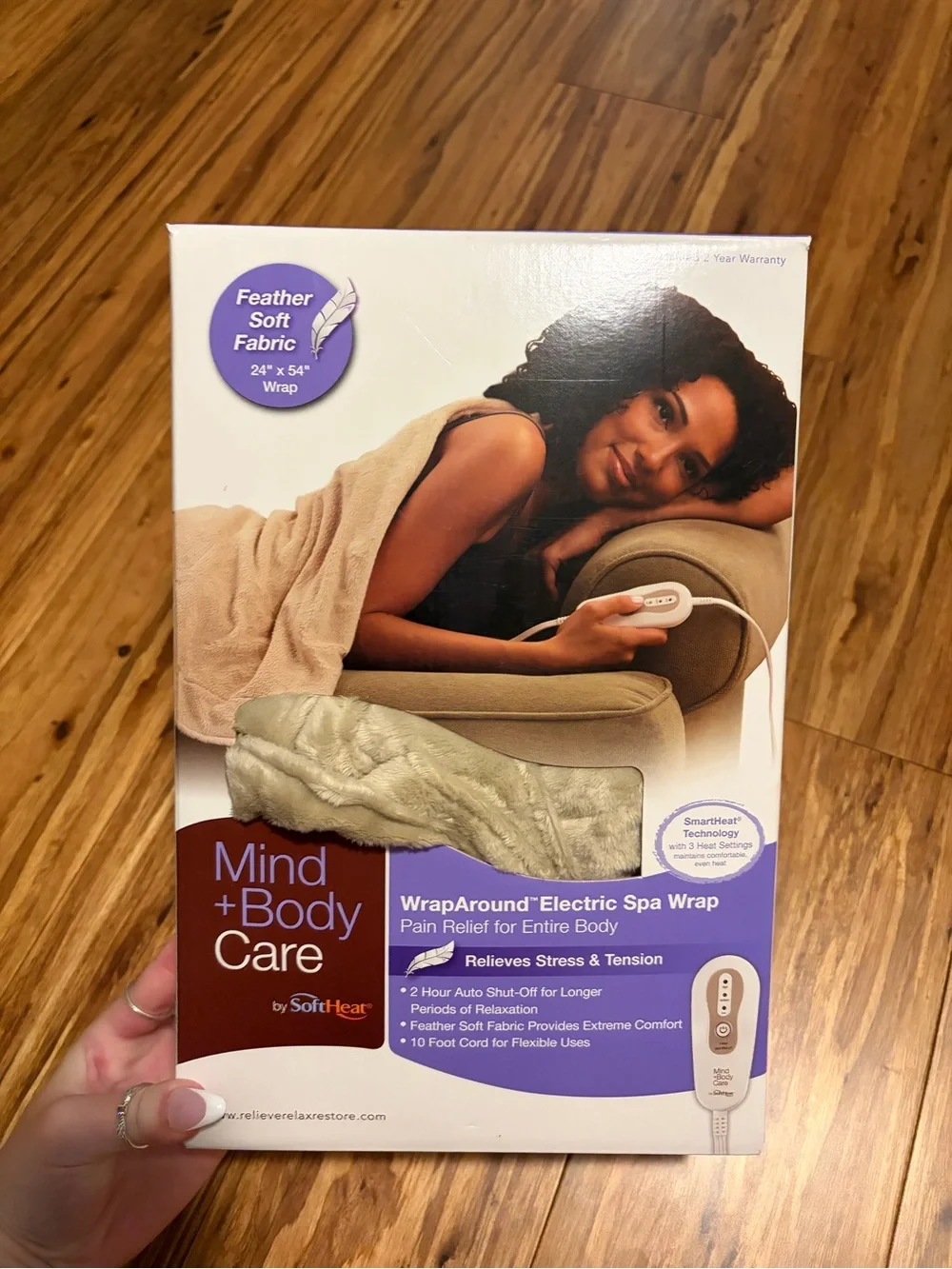 Softheat Mind+Body Care WrapAround Electric Spa Wrap Heated Blanket Heating Pad